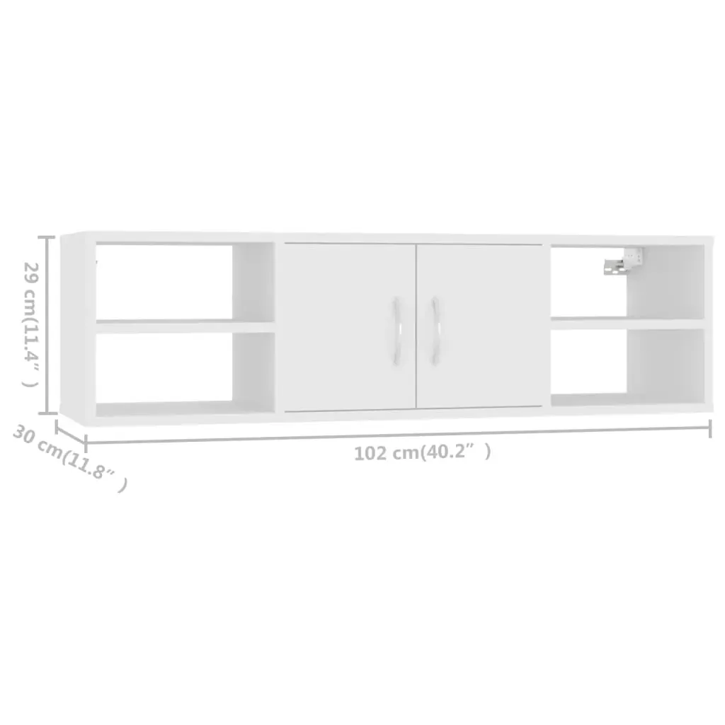 Wall Shelf 102x30x29 cm Engineered Wood Price