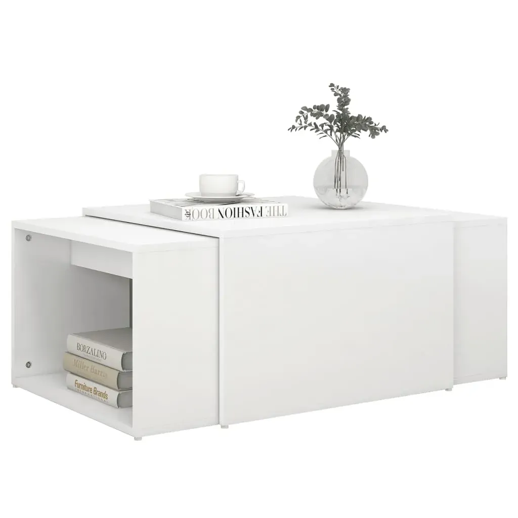 3 Piece Nesting Coffee Table Set 60x60x38 cm Engineered Wood Price