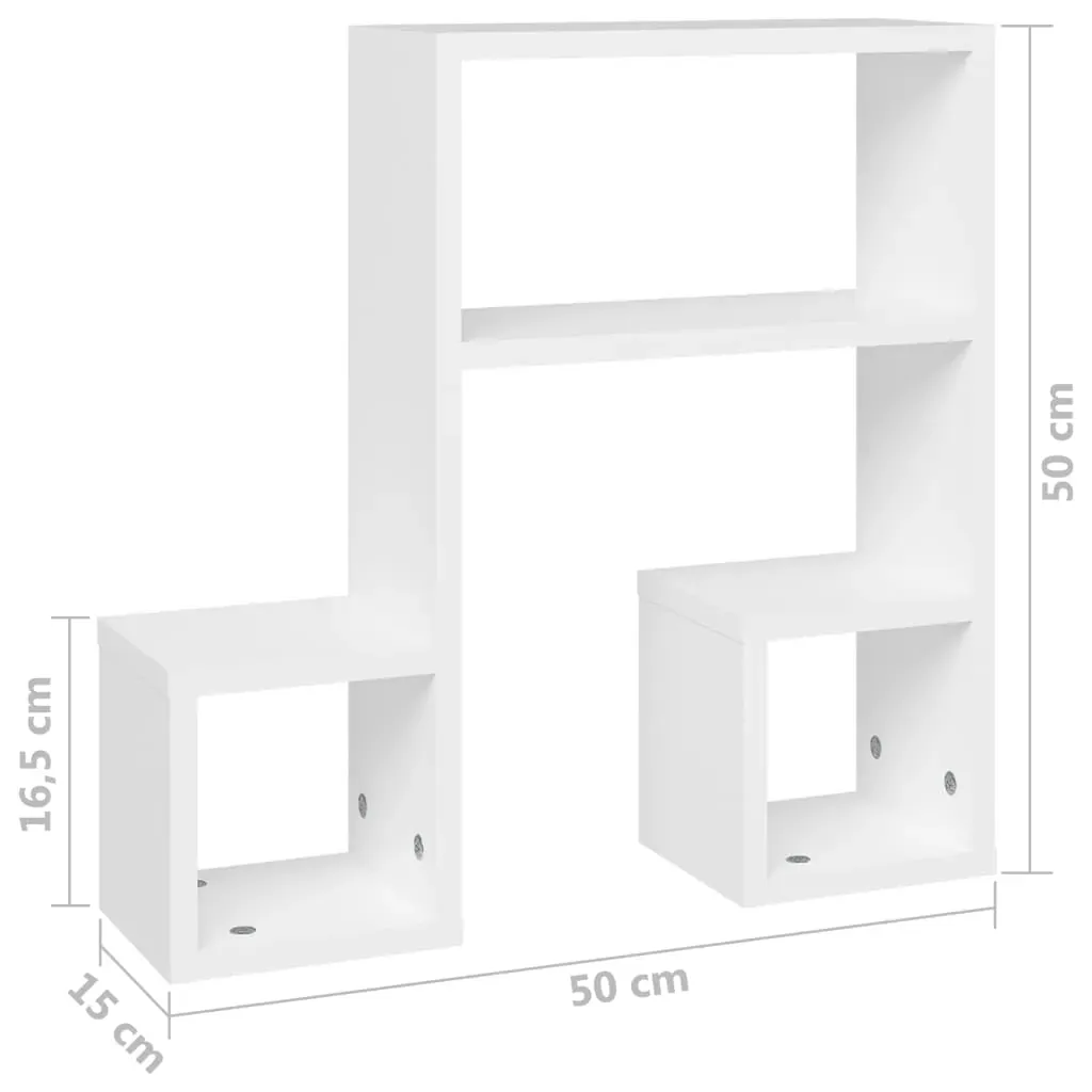 Wall Shelves 2 pcs 50x15x50 cm Engineered Wood Price