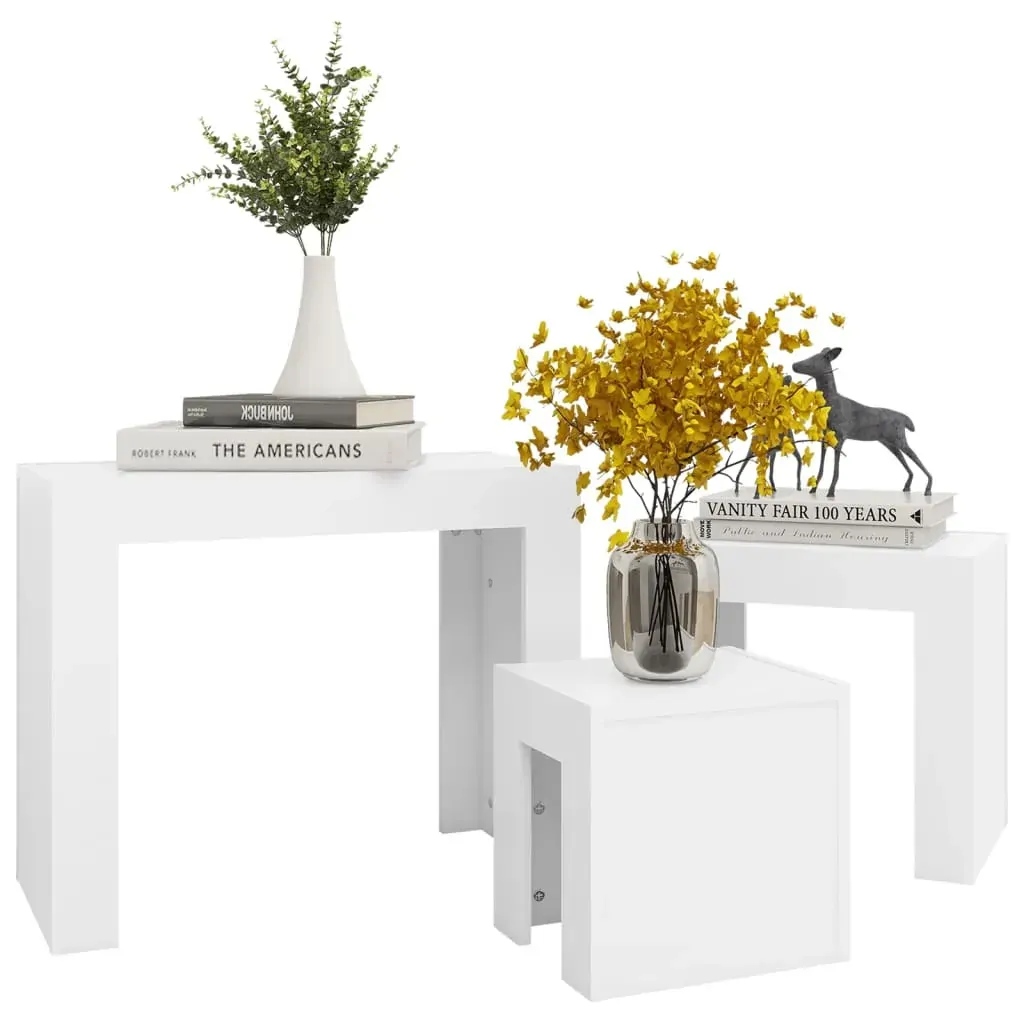 Nesting Coffee Tables 3 pcs Engineered Wood Price