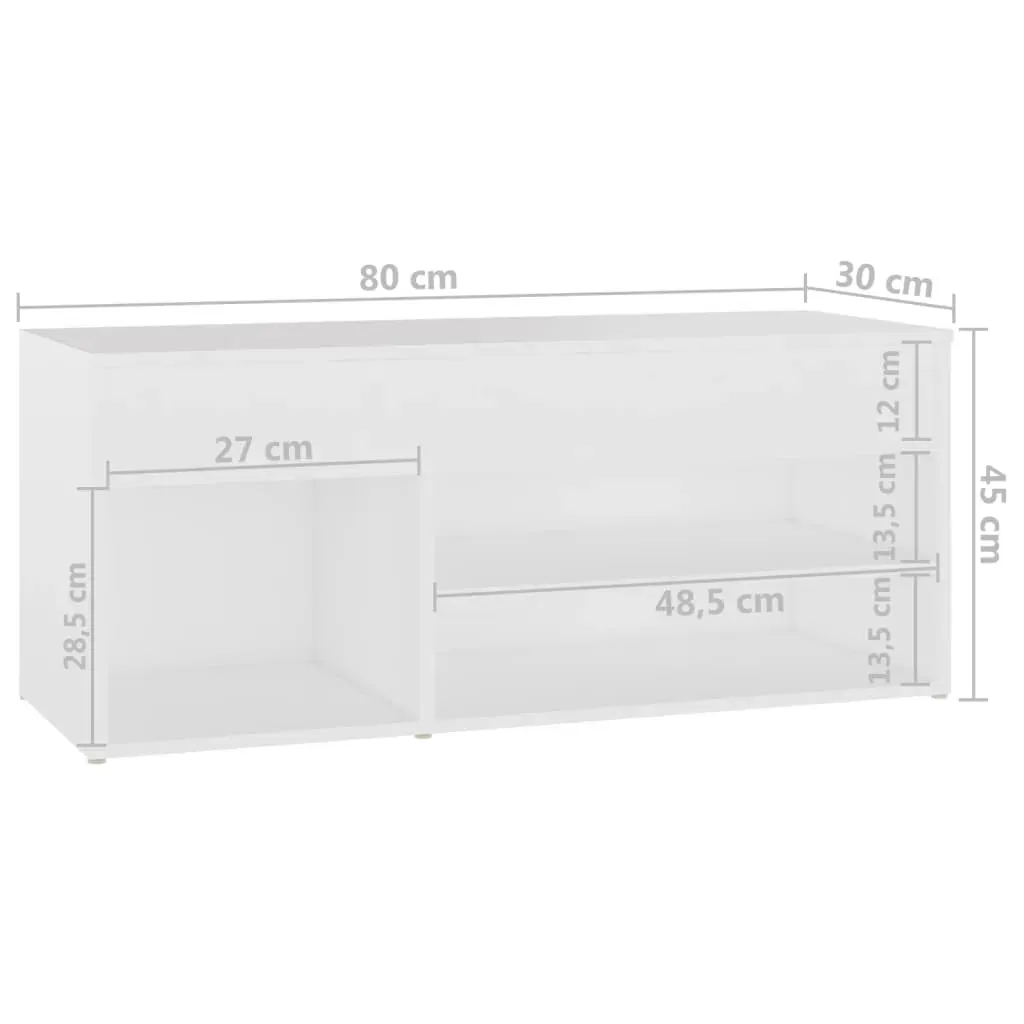 Shoe Bench 80x30x45 cm Engineered Wood Price