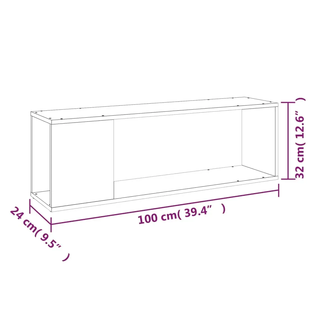 Colonial TV Cabinet 100x24x32 cm Engineered Wood Price