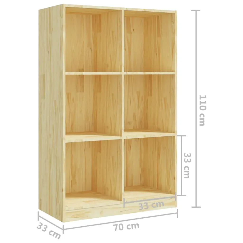 Book Cabinet 70x33x110 cm Solid Pinewood Price