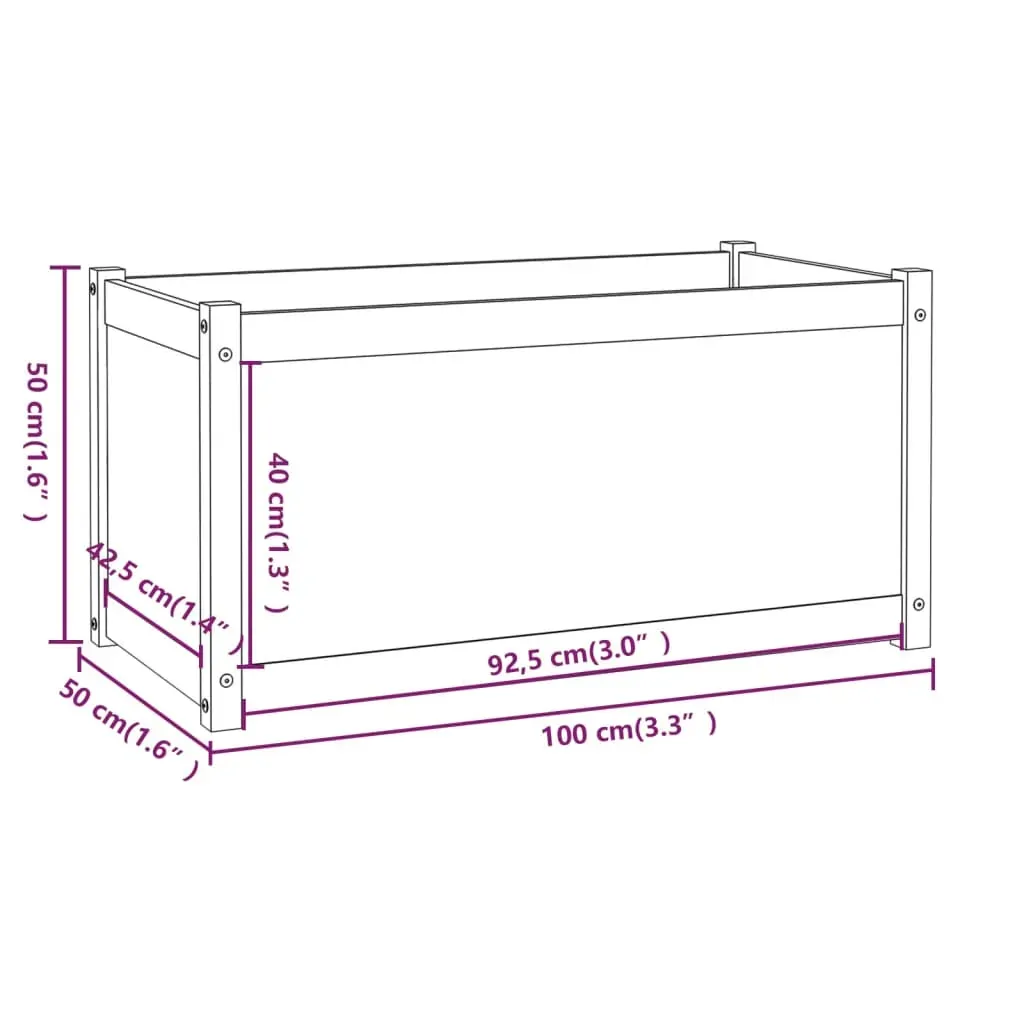 Garden Planter 100x50x50 cm Solid Pinewood Price