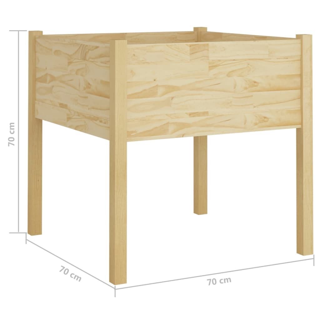 Garden Planter 70x70x70 cm Solid Pinewood Price