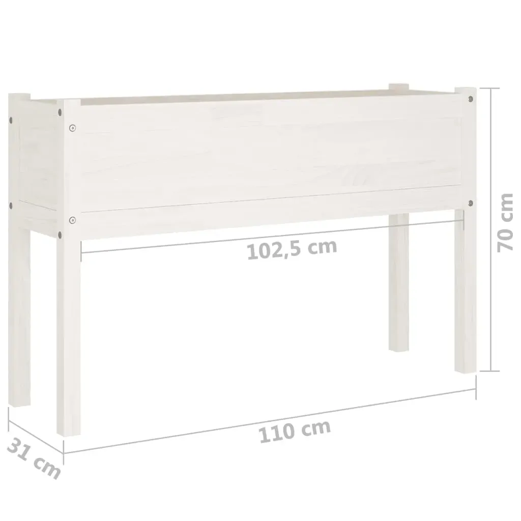 Garden Planter 110x31x70 cm Solid Pinewood Price