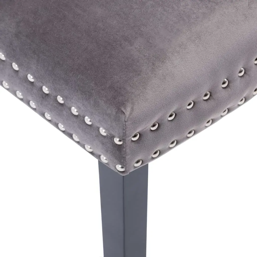 Dining Chairs Grey Velvet Price