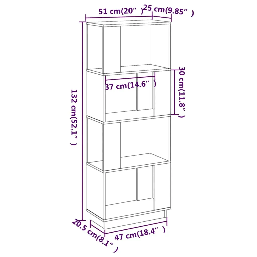 Terrell Book Cabinet/Room Divider 51x25x132 cm Solid Wood Pine Price