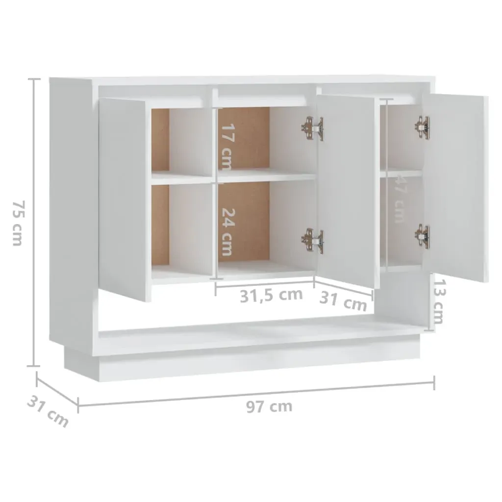 Sideboard 97x31x75 cm Engineered Wood Price