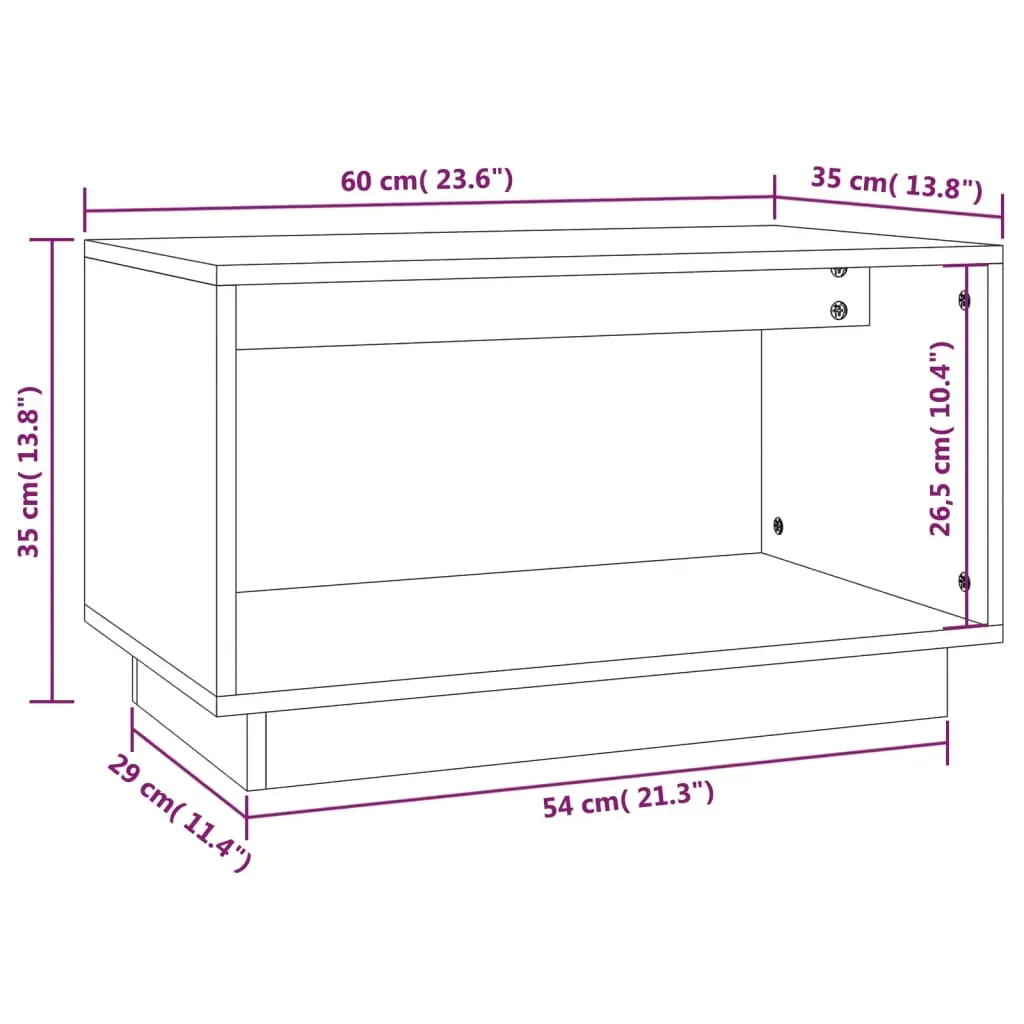 Alpena TV Cabinet 60x35x35 cm Solid Wood Pine Price