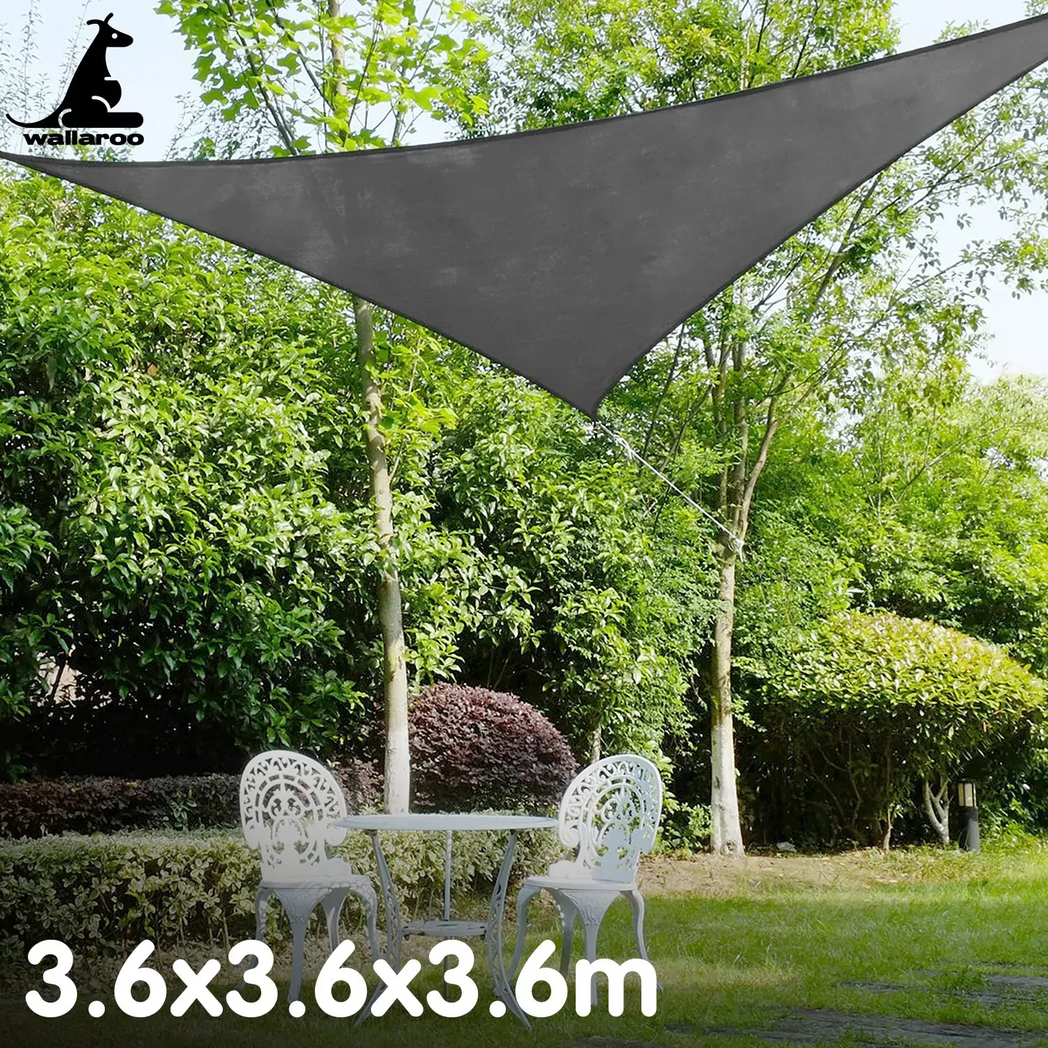 Wallaroo Outdoor Sun Shade Sail Canopy Grey Triangle Price