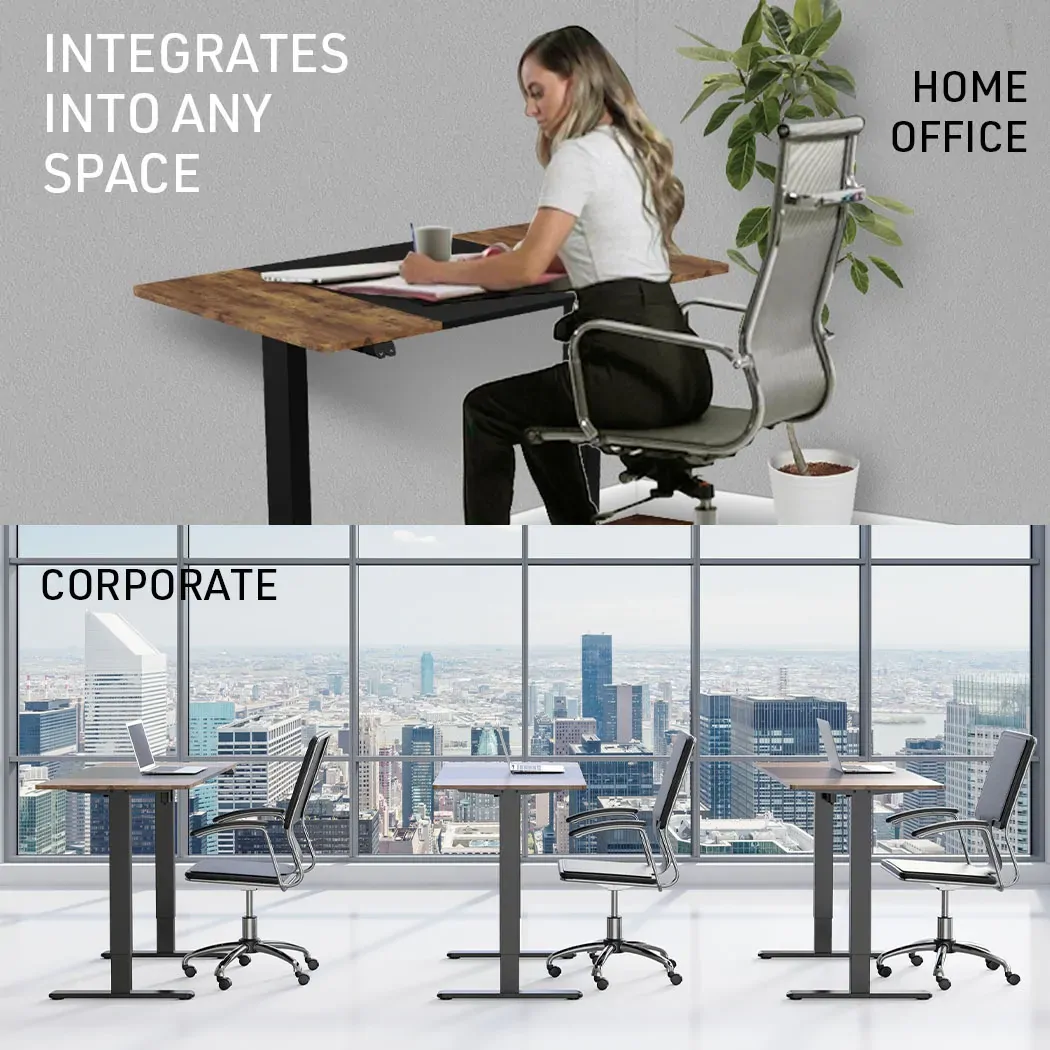 FORTIA Sit Stand Standing Desk, 72-118cm Height Adjustable, 70kg Load, Frame Price