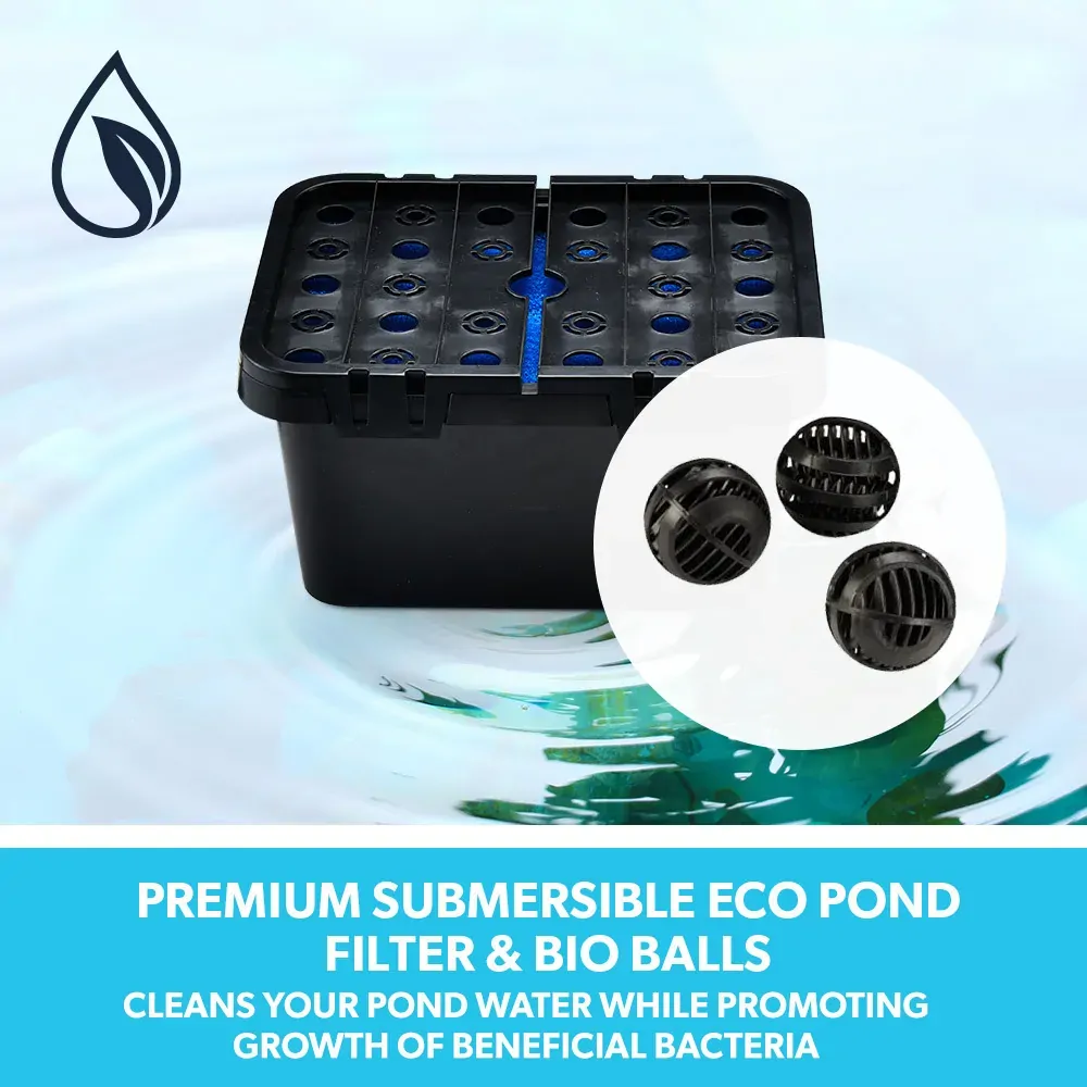 PROTEGE Solar Powered Water Fountain Pump Pond Kit with Eco Filter Box Price