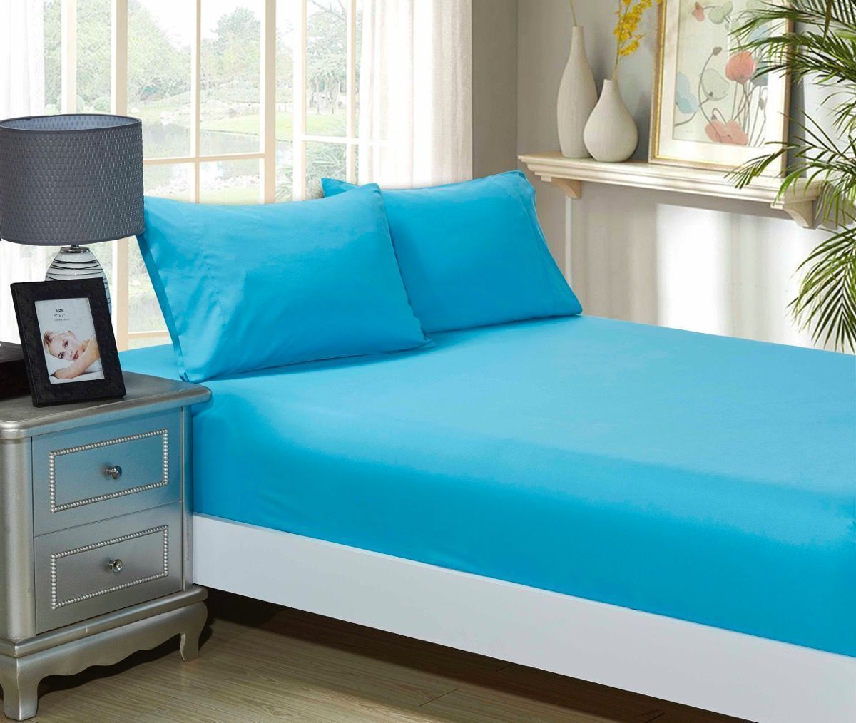 1000TC Ultra Soft Fitted Sheet & Pillowcase Set - Single Size Bed Price