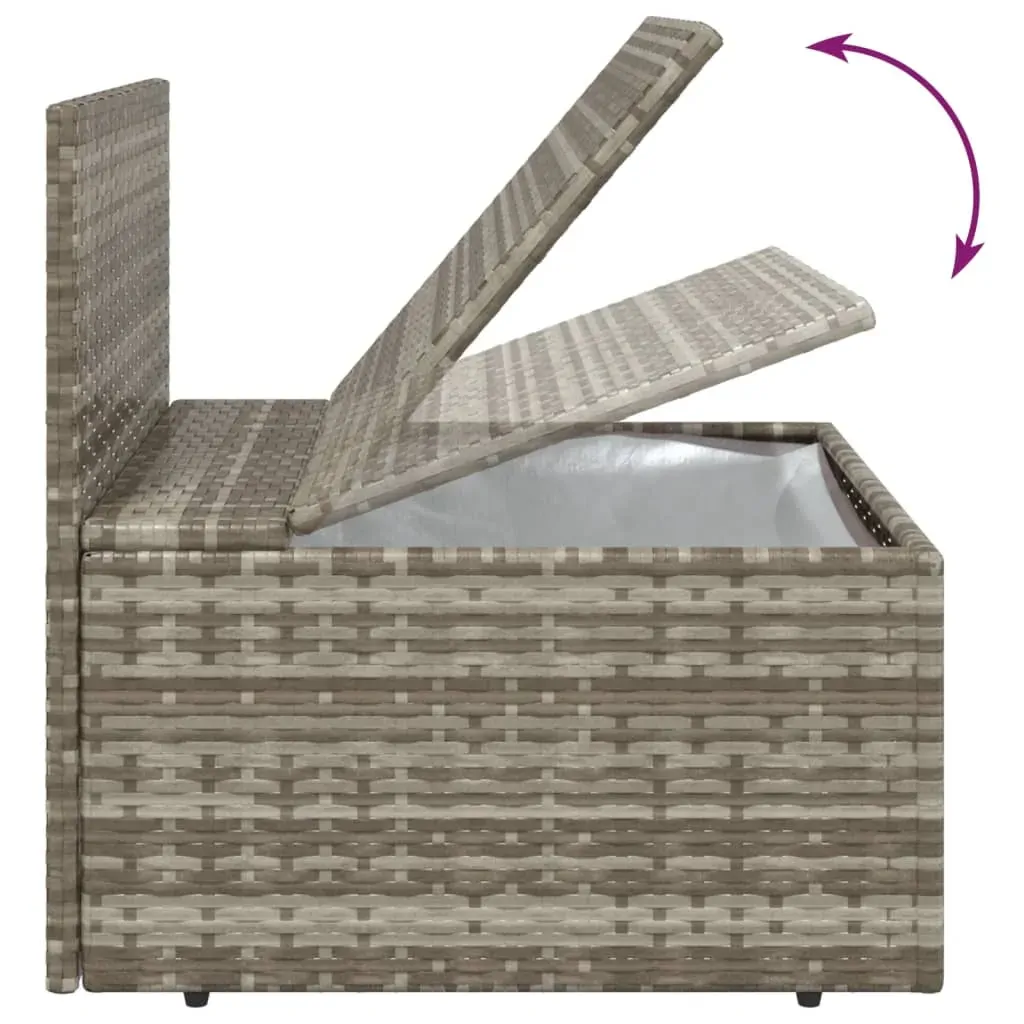 Garden Sofa with Cushion Grey 57x57x56 cm Poly Rattan Price