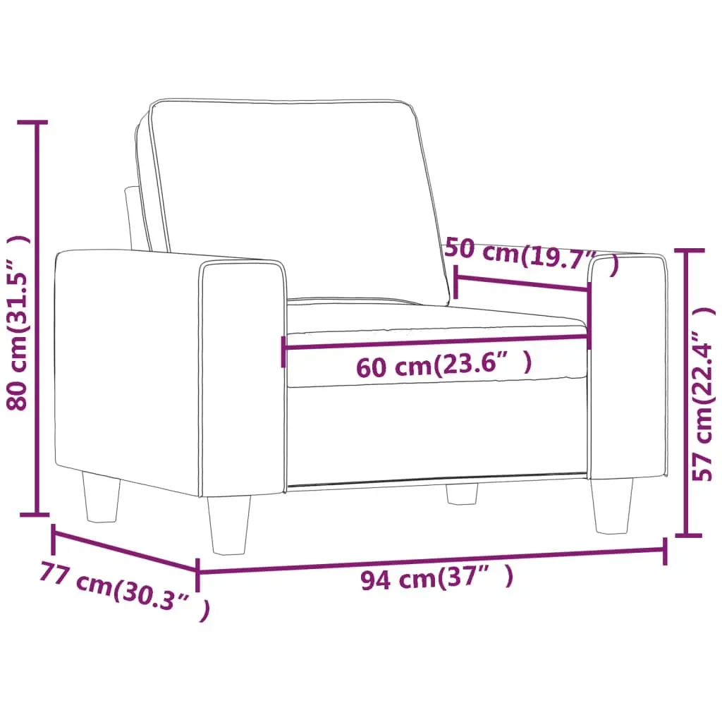 Campbellsville Sofa Chair Dark Grey Microfibre Fabric Price