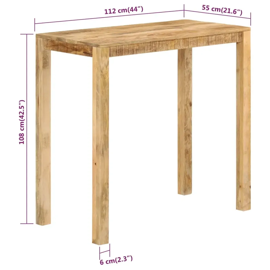 Bar Table 112x55x108 cm Price