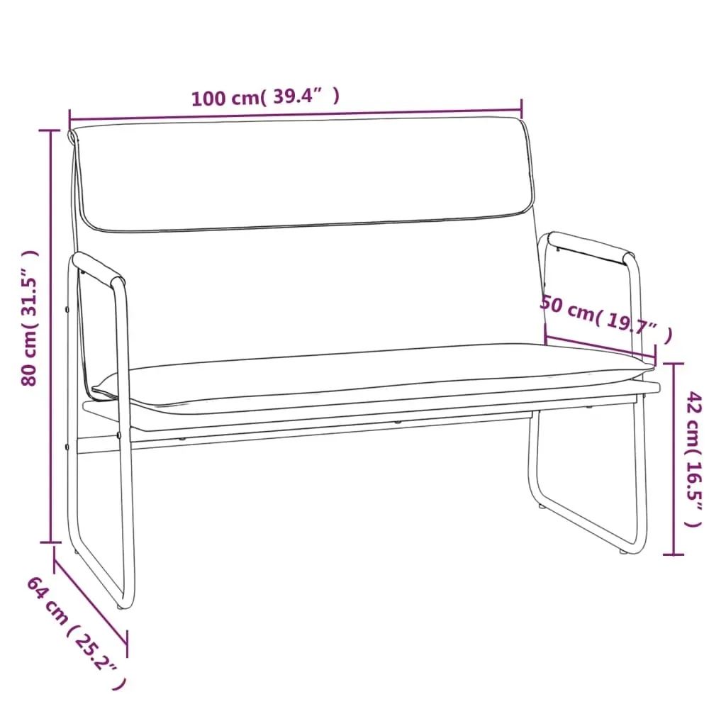 Bench 100x64x80 cm Fabric Price