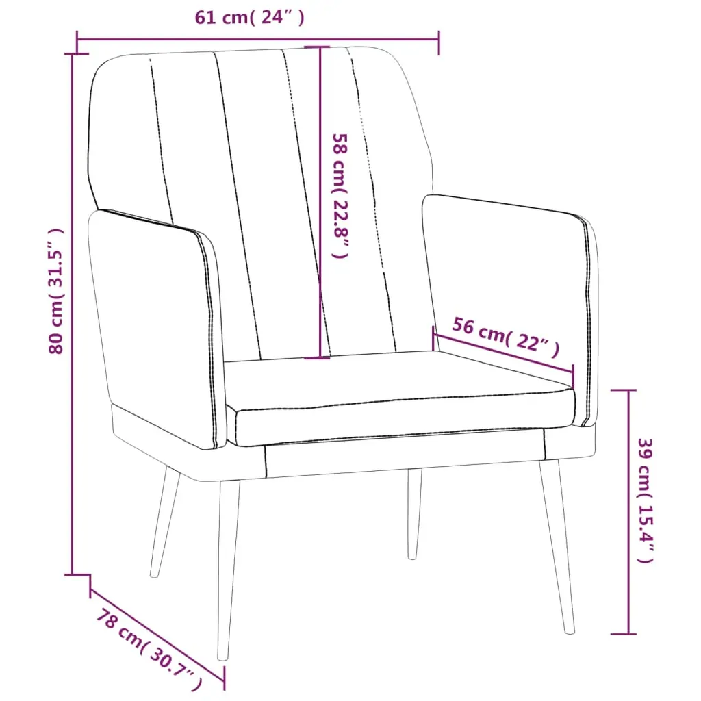 Armchair 61x78x80 cm Faux Leather Price