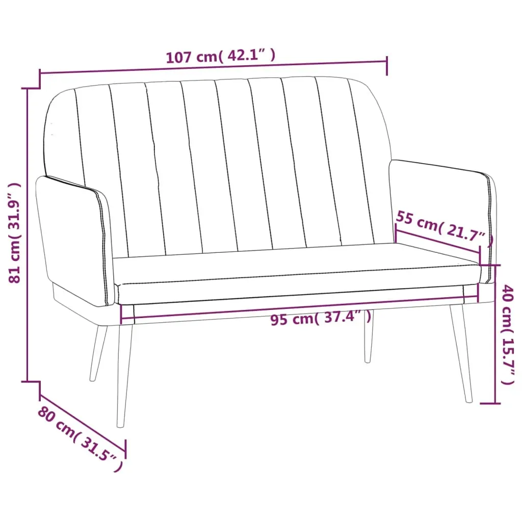 Bench 107x80x81 cm Faux Leather Price