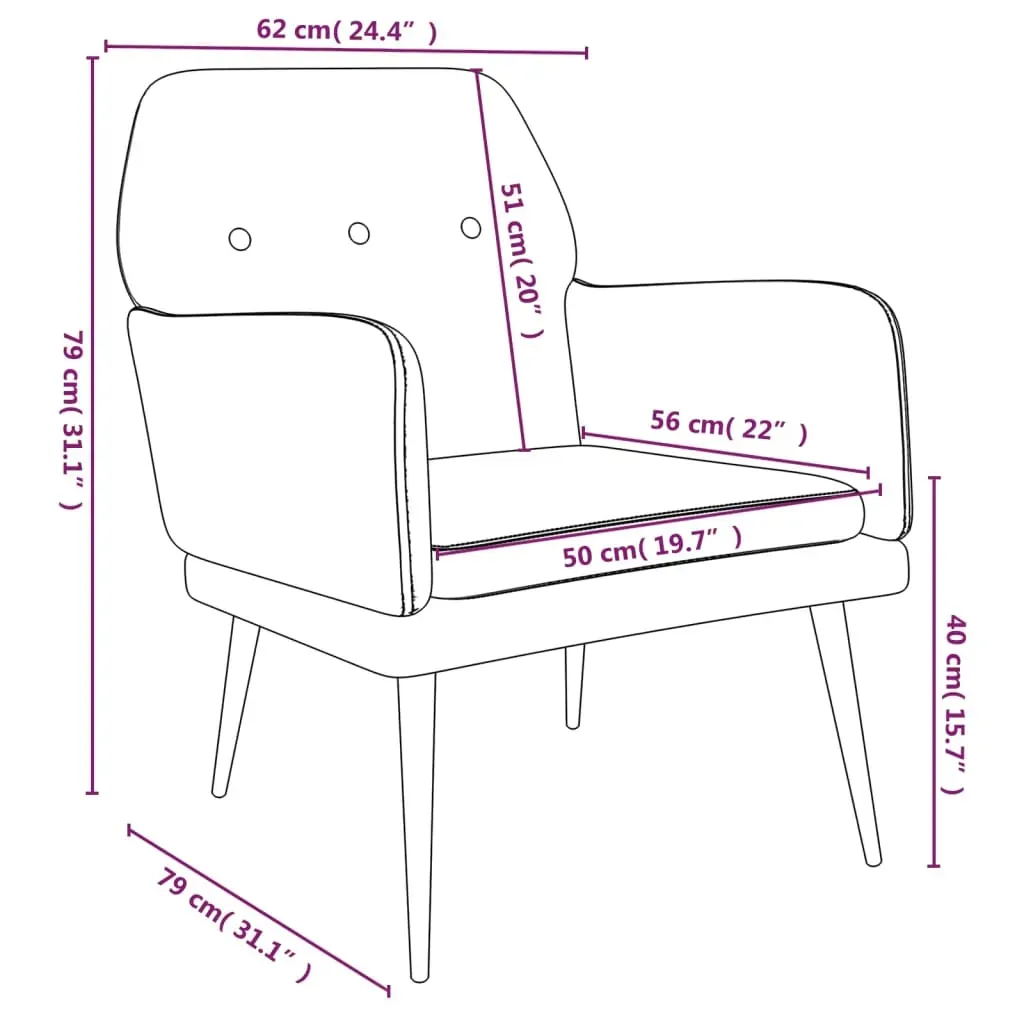 Armchair 62x79x79 cm Velvet Price