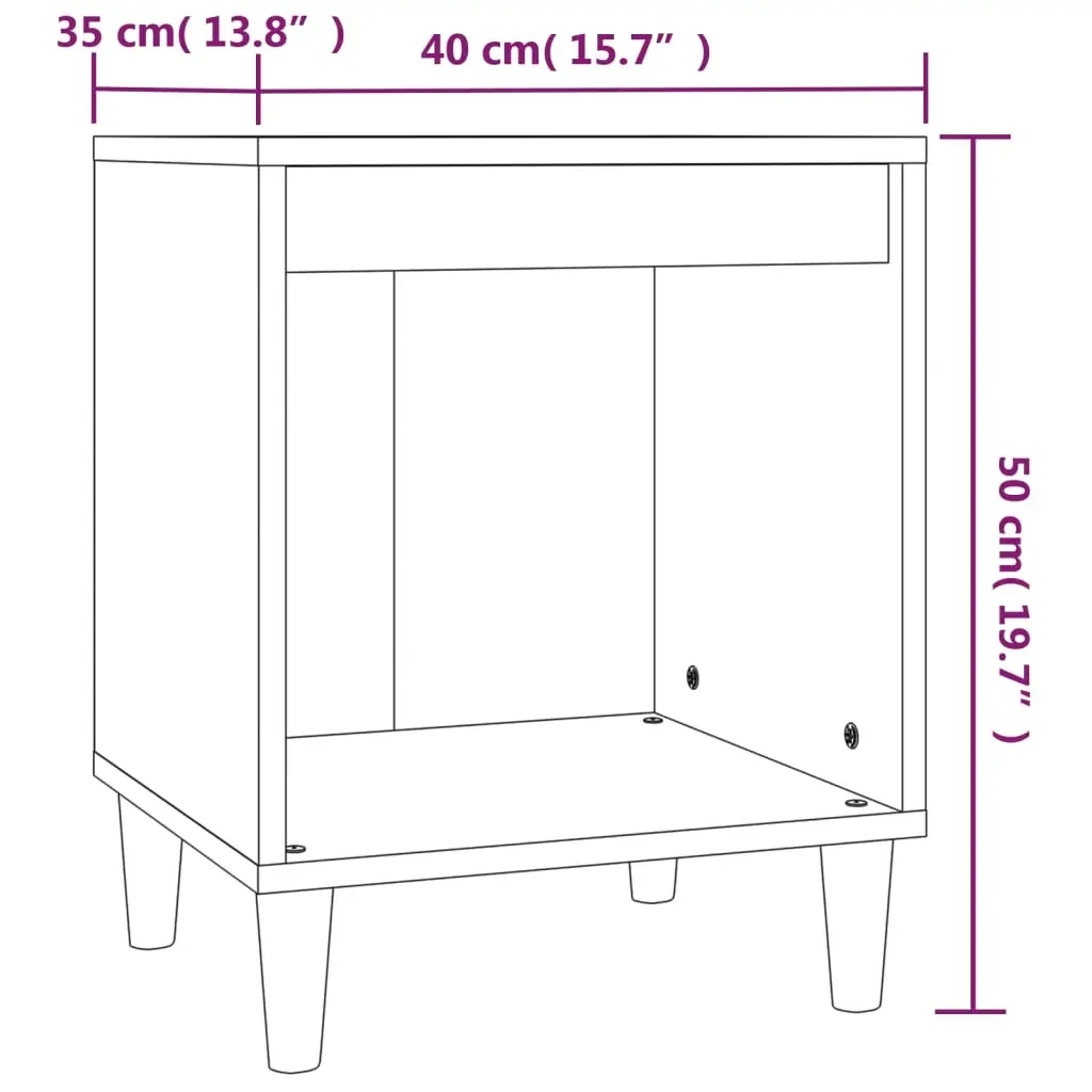 Adobes Bedside Cabinet 40x35x50 cm Engineered Wood Price