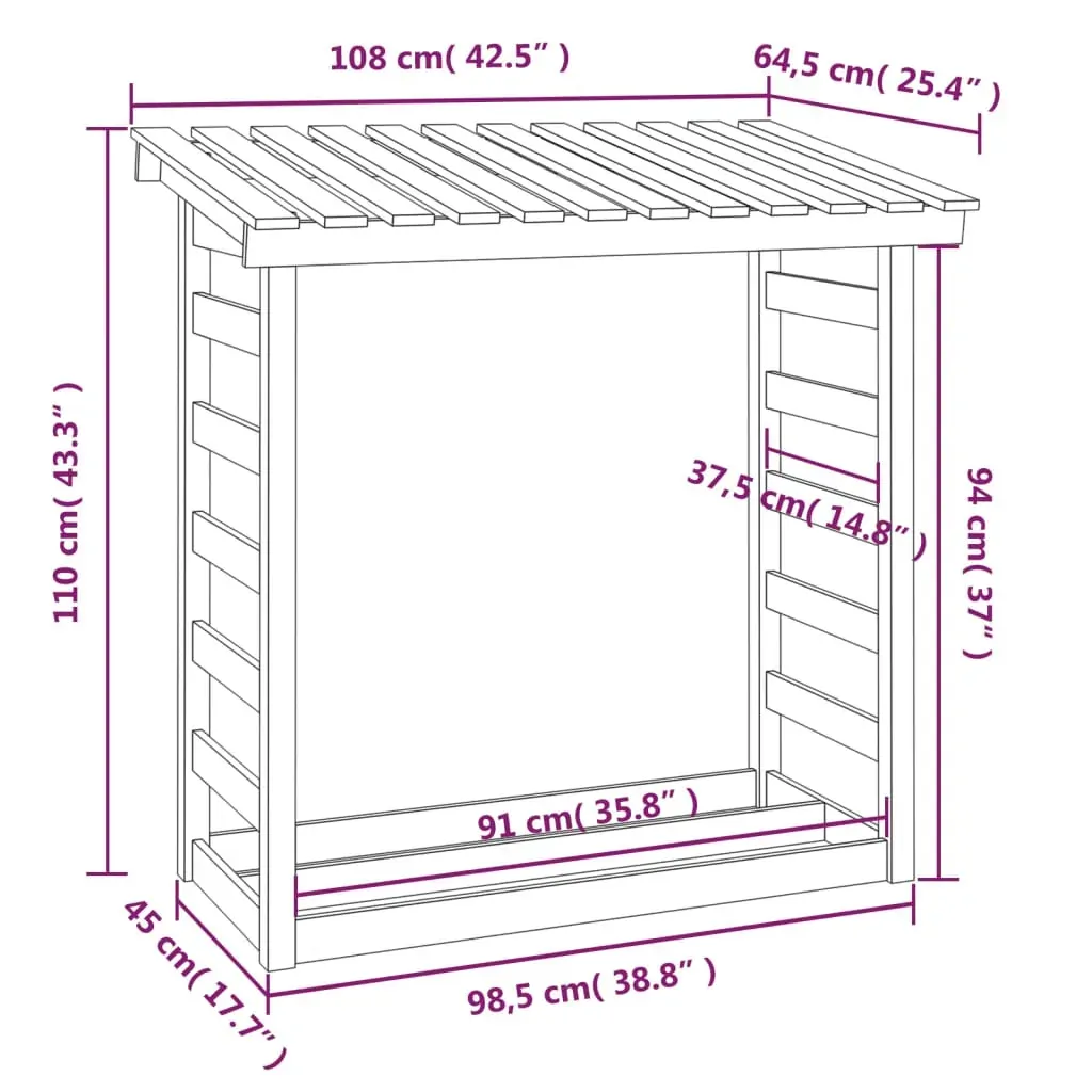 Firewood Rack Solid Wood Pine Price