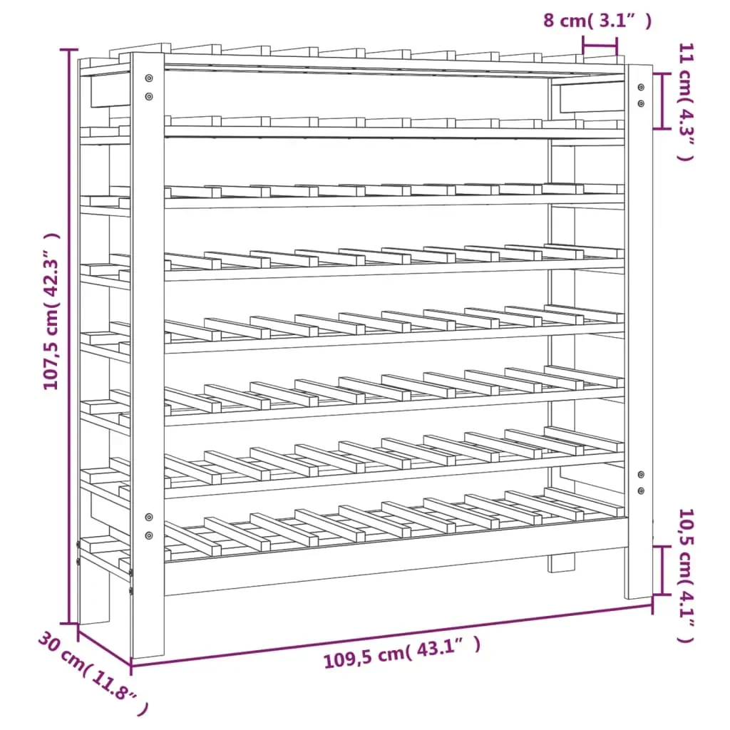 Wine Rack Solid Wood Pine Price