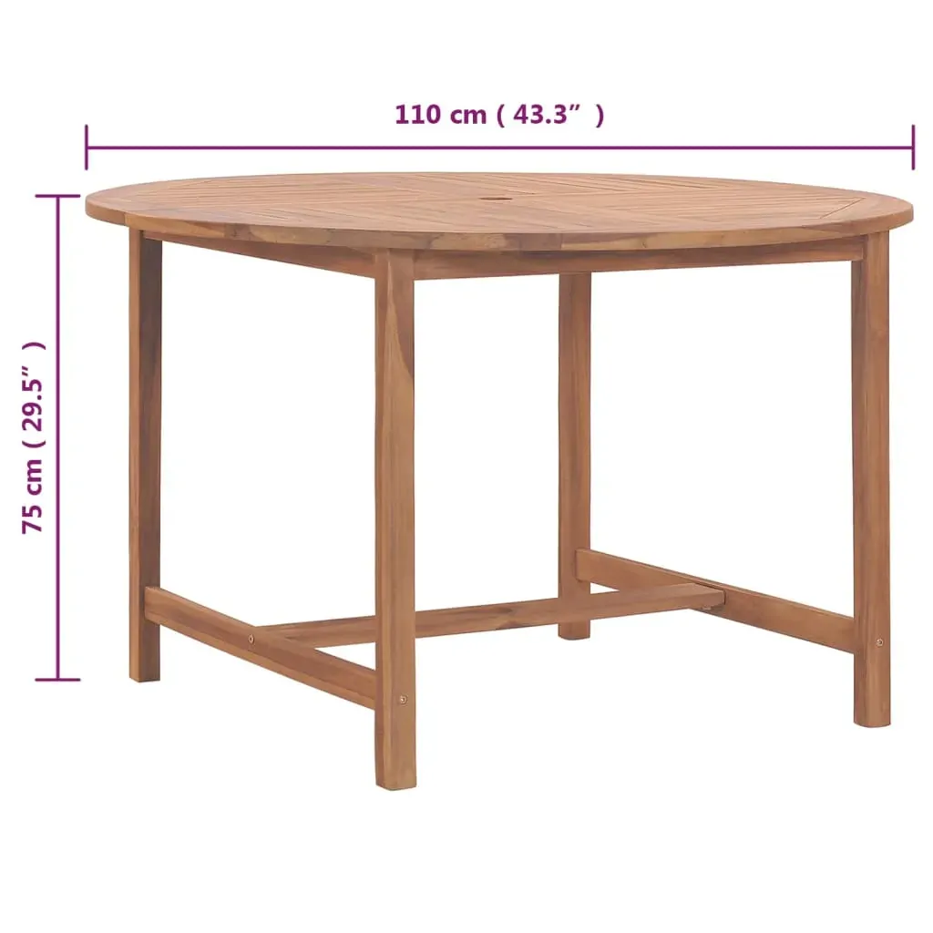Garden Dining Table 110x75 cm Solid Wood Teak Price