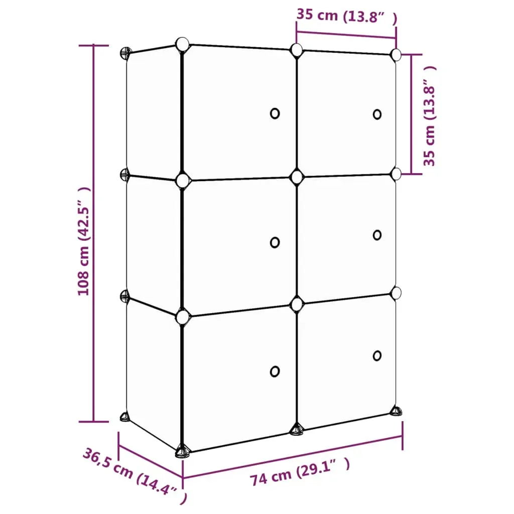 Cube Storage Cabinet for Kids with Cubes Pink PP Price