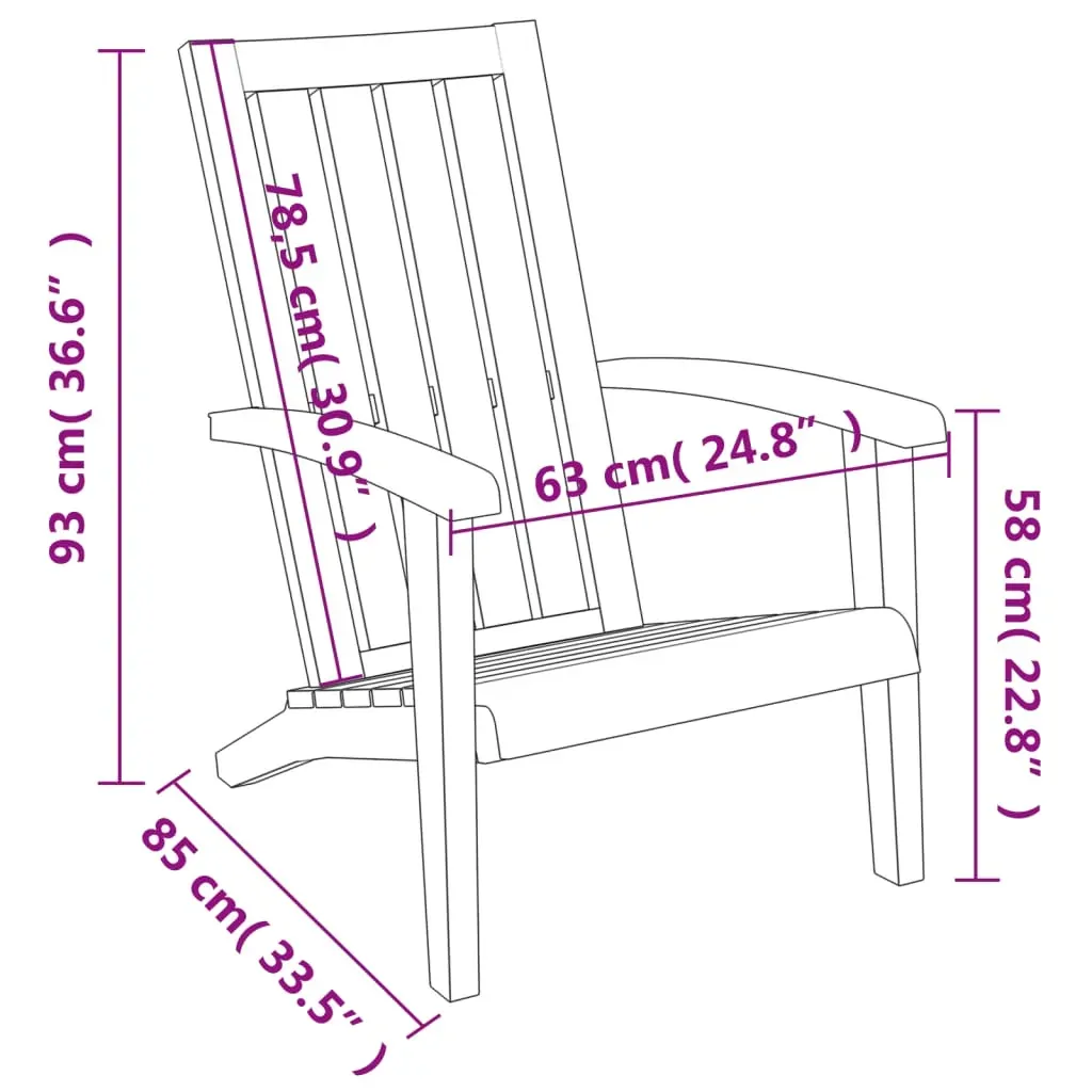 Garden Adirondack Chair Polypropylene Price