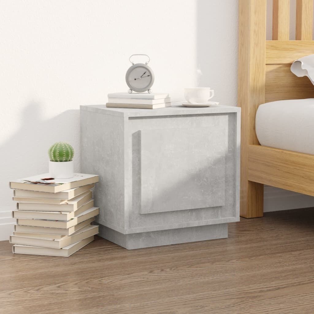 Bedside Cabinet White 44x35x45 cm Engineered Wood Price