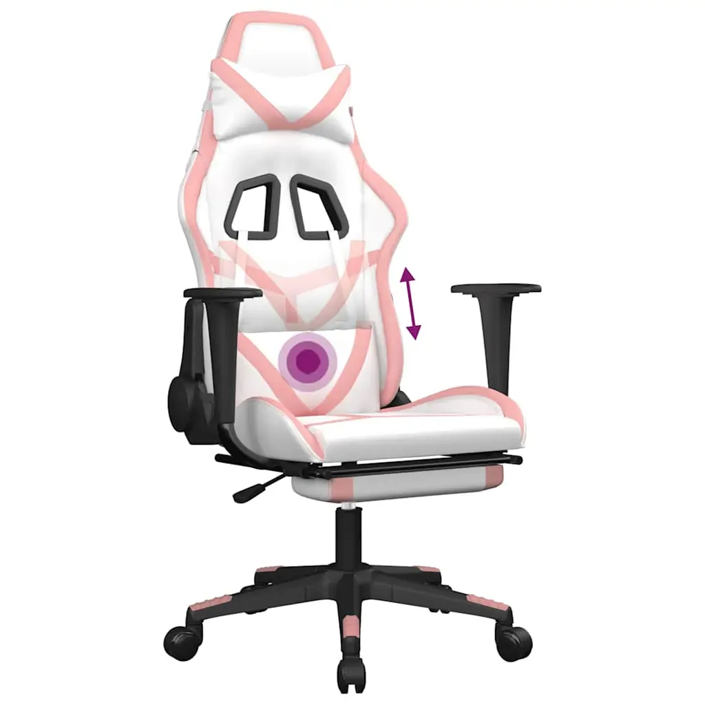 Massage Gaming Chair with Footrest Leather Price