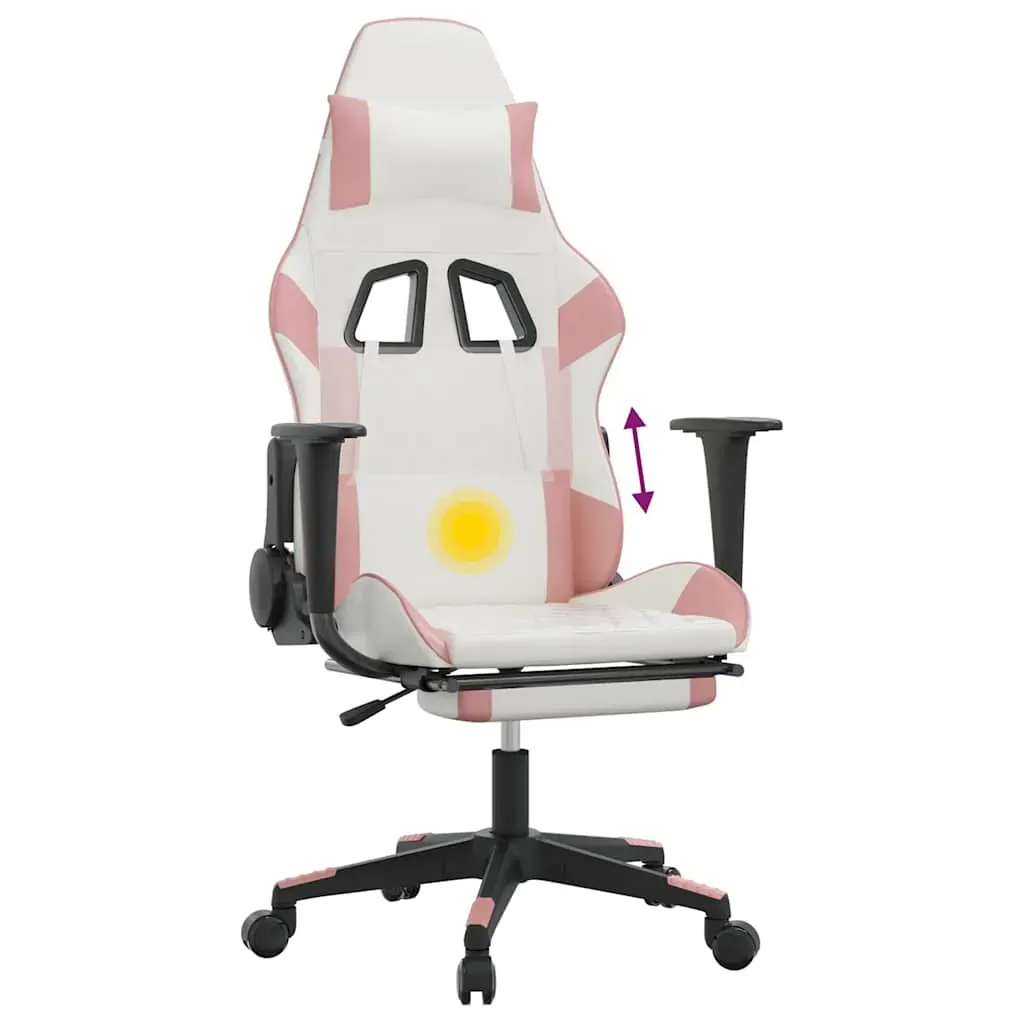 Massage Gaming Chair with Footrest Faux Leather Price