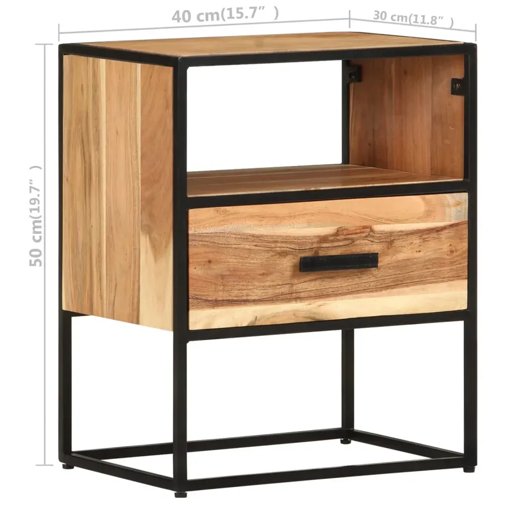 Bed Cabinet 40x30x50 cm Solid Acacia Wood Price