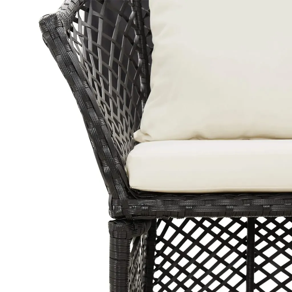 2 Piece Garden Lounge Set with Cushions Poly Rattan Price