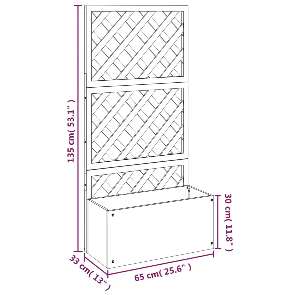 Trellis Planters Grey 65x33x135 cm WPC Price