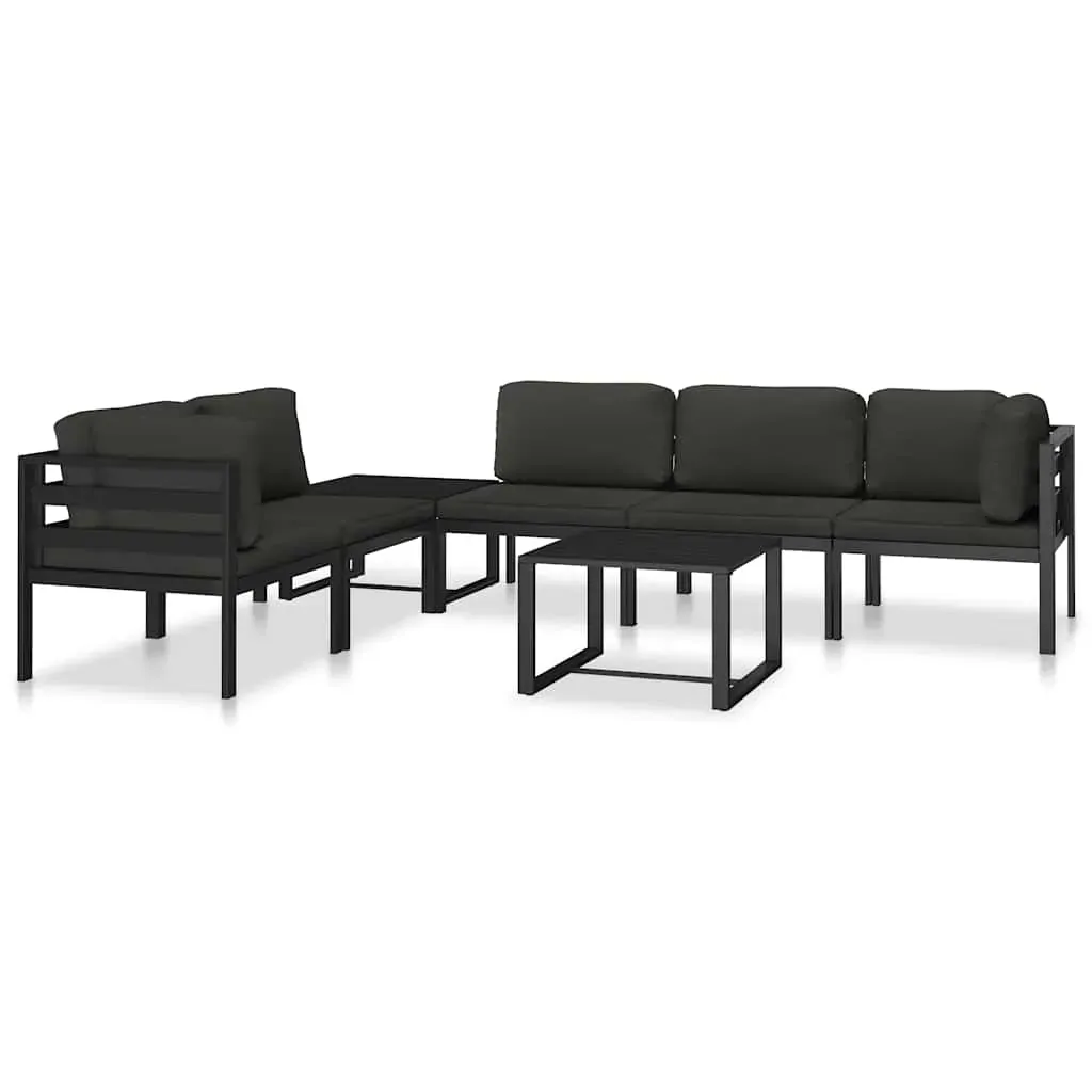 Sofa 1 pc with Cushions Aluminium Anthracite Price