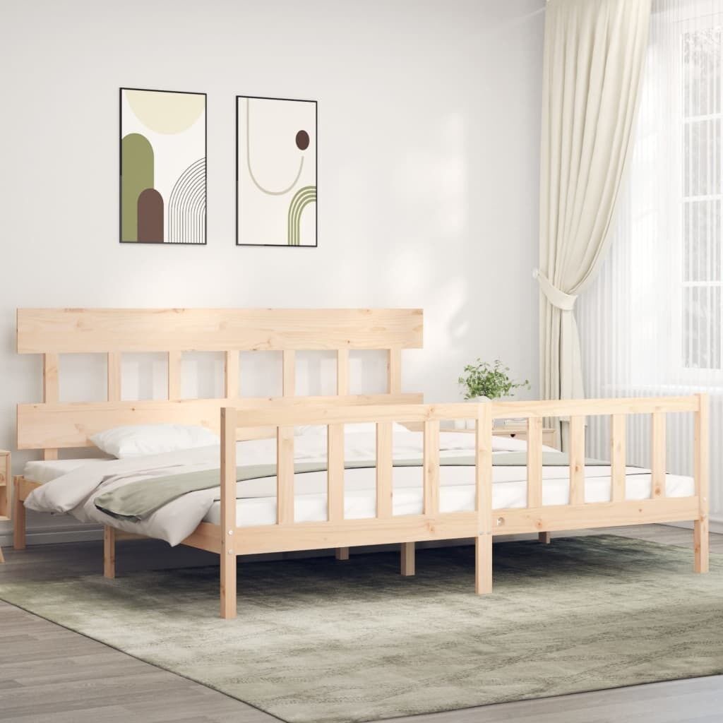 Bed Frame with Headboard Solid Wood Price