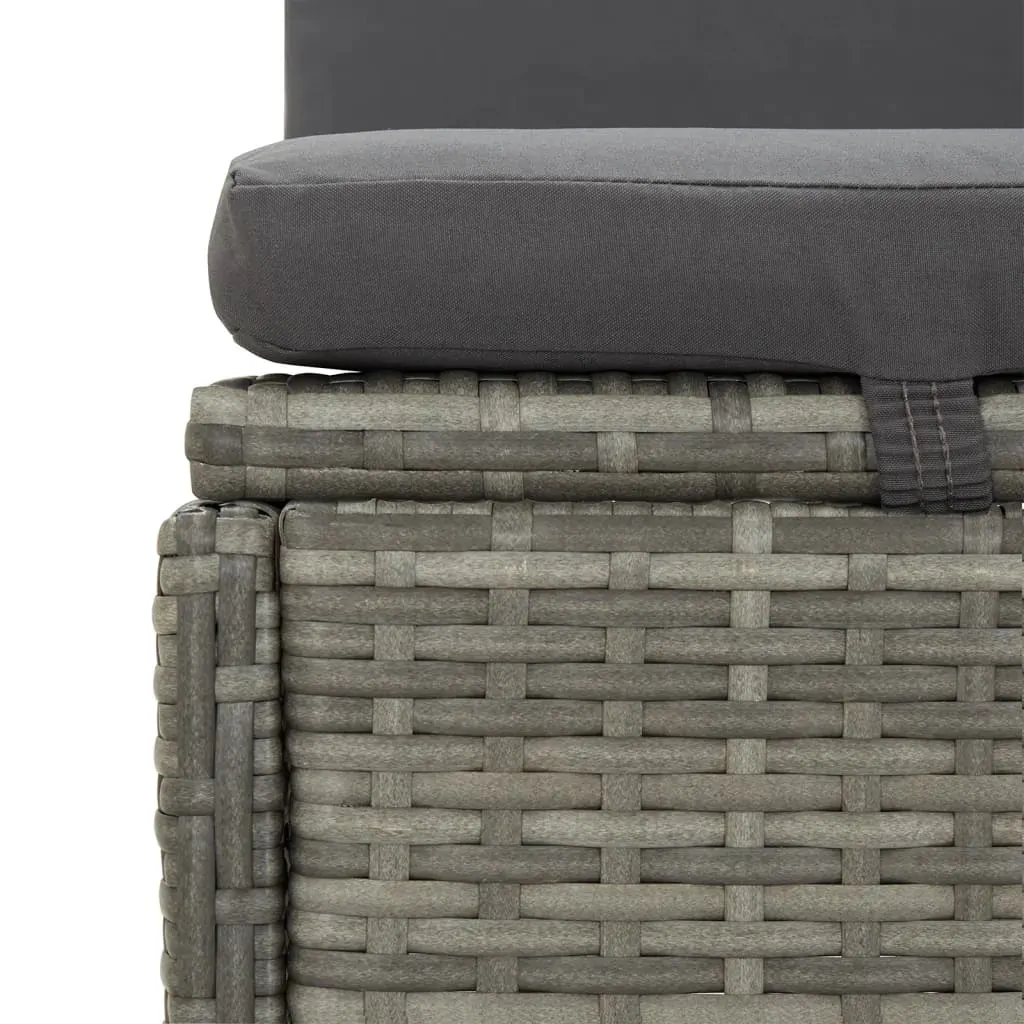 Convertible Sun Bed with Cushions Poly Rattan Price