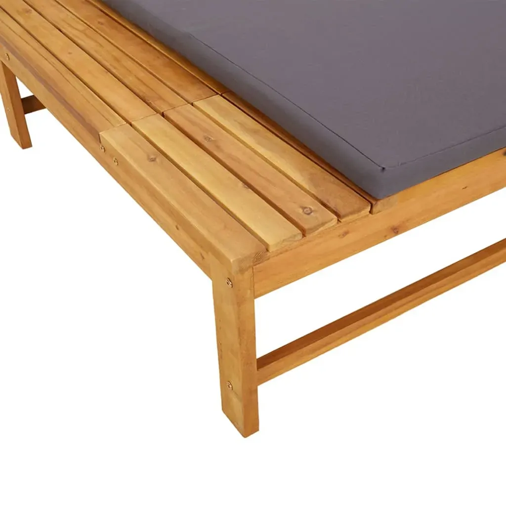 Sun Lounger with Cushion and Pillow Solid Wood Acacia Price