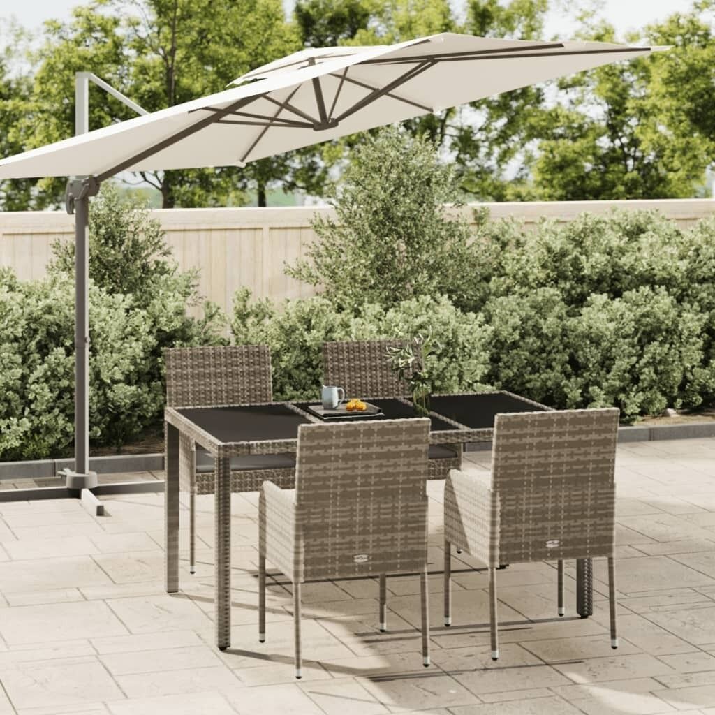 Garden Dining Set with Cushions Poly Rattan Price