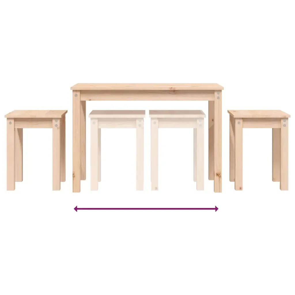 Nesting Tables 3 pcs Solid Wood Pine Price