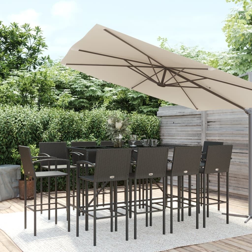 Garden Bar Set Poly Rattan Price