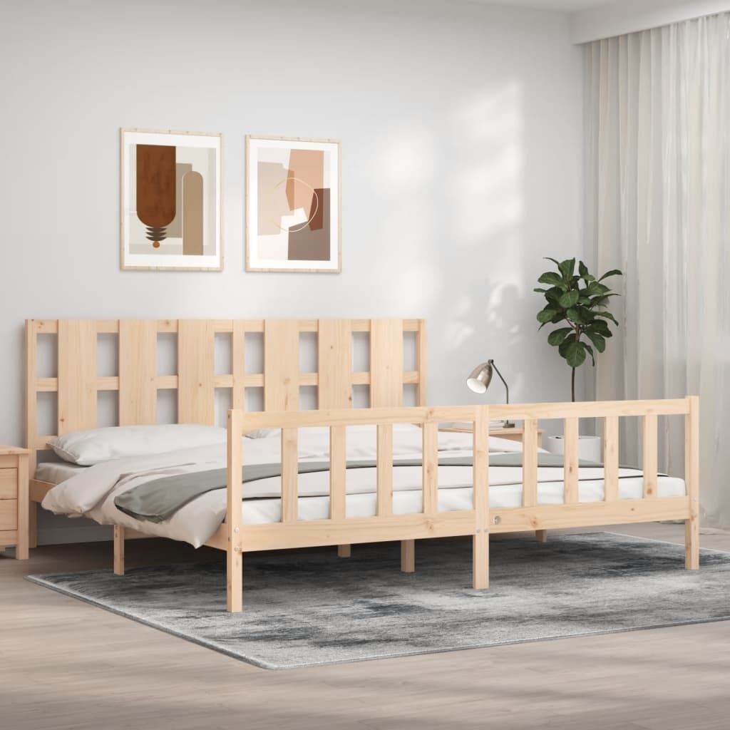 Bed Frame with Headboard Solid Wood Price