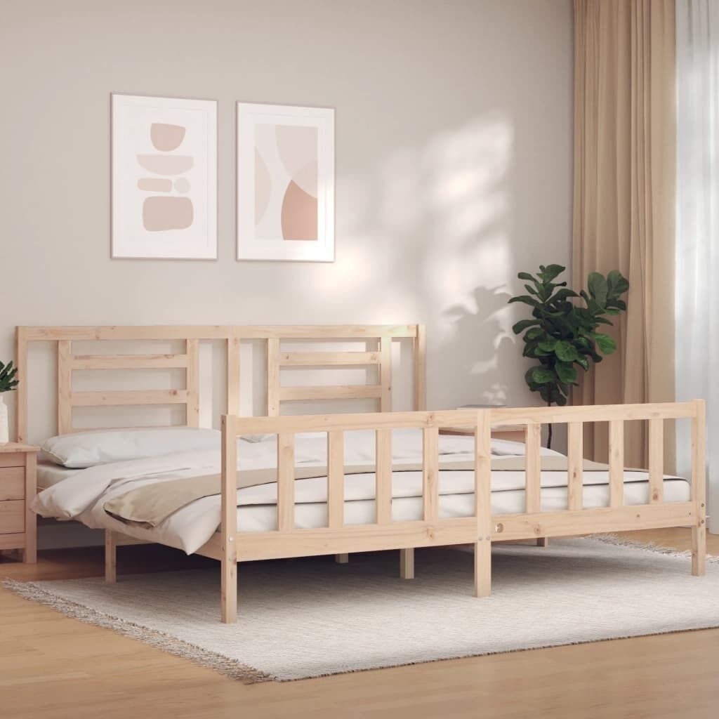Bed Frame with Headboard Solid Wood Price