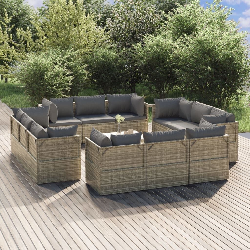 Garden Sofas Grey 57x57x56 cm Poly Rattan Price