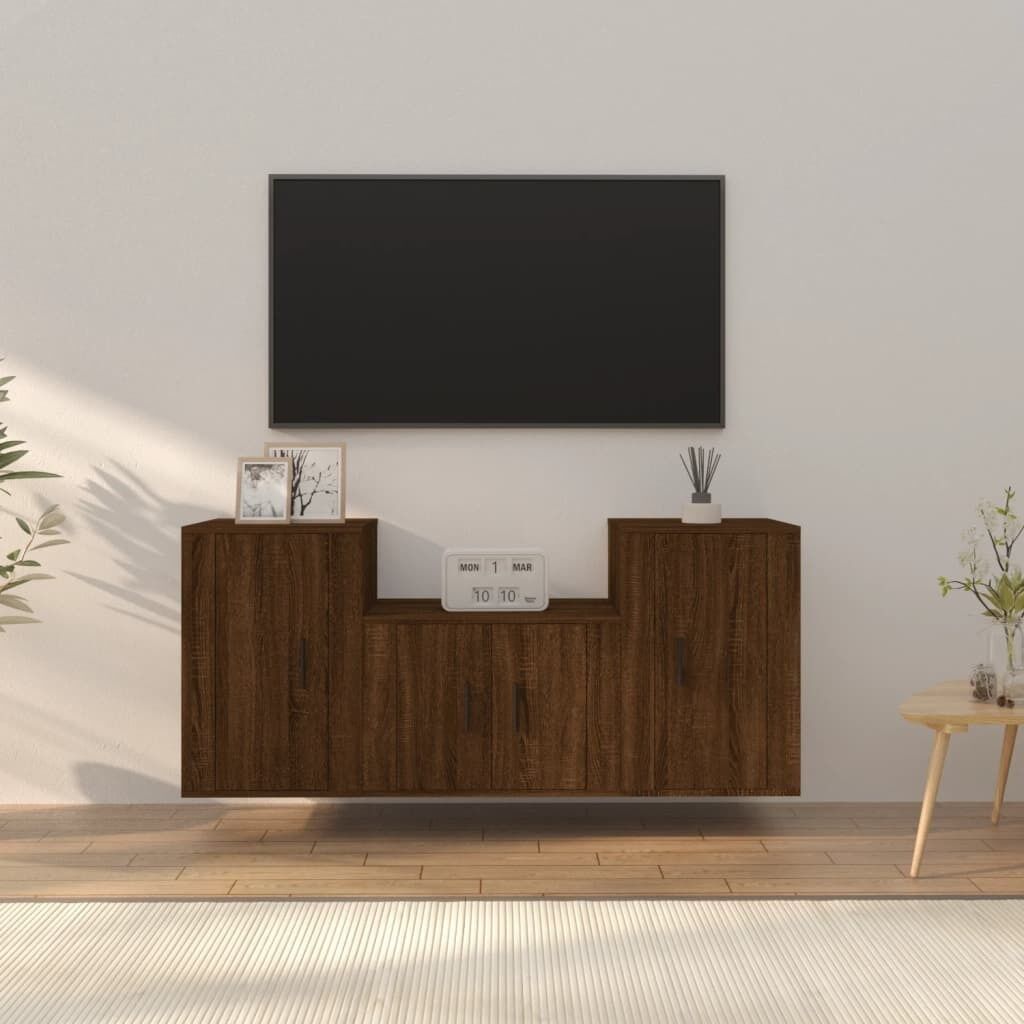 3 Piece TV Cabinet Set Engineered Wood Price