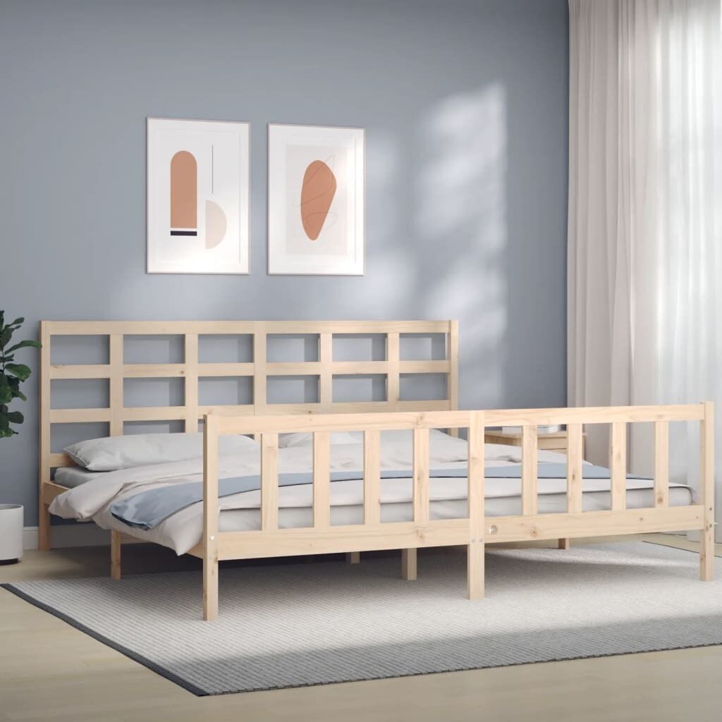 Bed Frame with Headboard Solid Wood Price