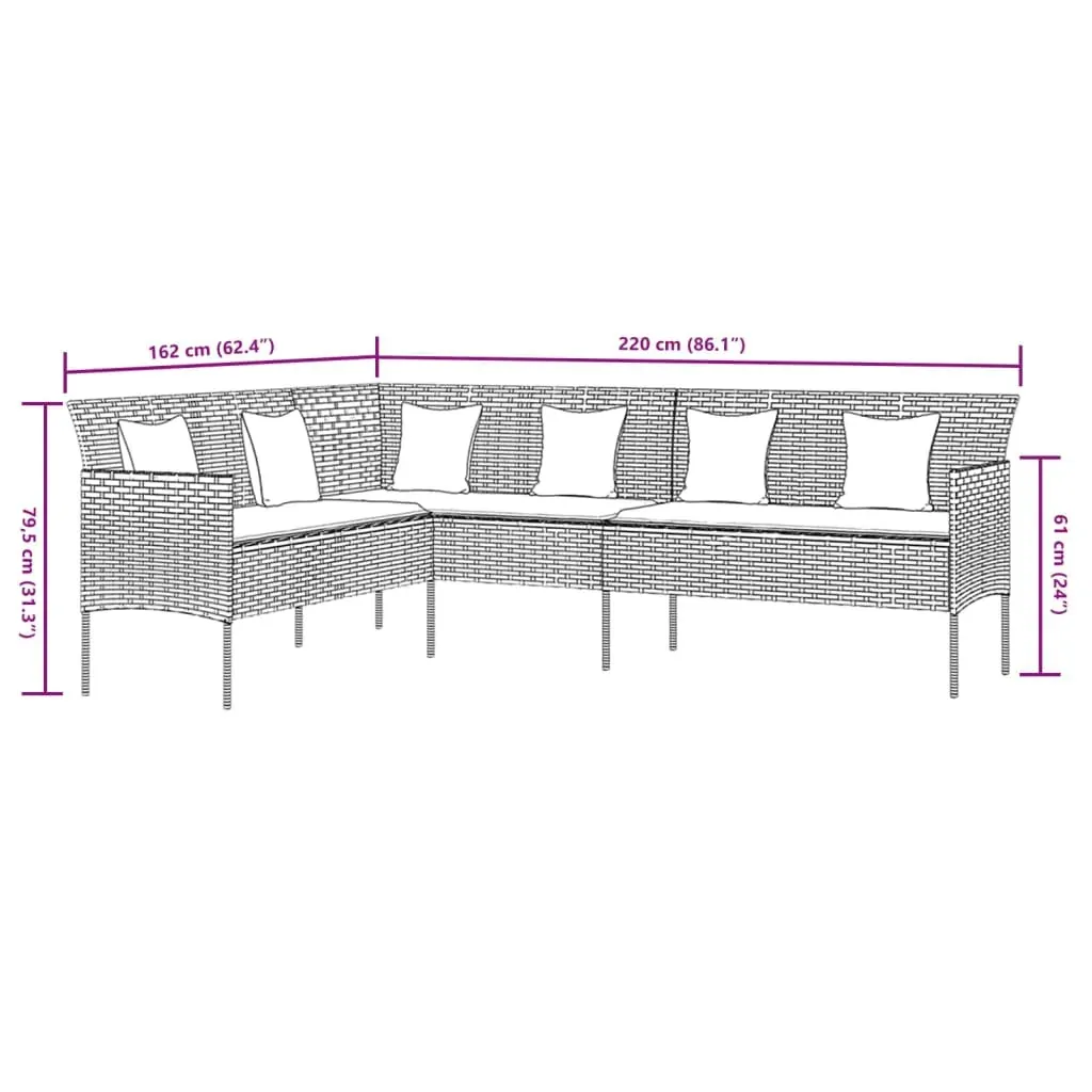 2 Piece Garden Dining Set with Cushions Poly Rattan Price
